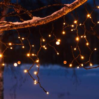 LED lichtgordijn Chrissline Extra, 100 LED's, 2.300 K zwart