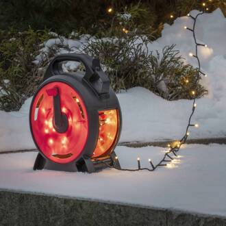 LED lichtketting Micro warmwit 200-vlam 13,93m zwart, rood