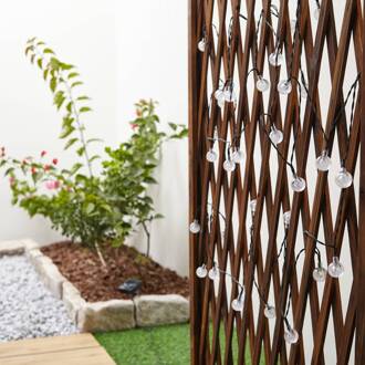 LED lichtketting Mionel, bollen, 30-flg., 635cm zwart transparant