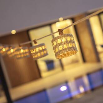 LED lichtketting op zonne-energie van Esparto hel hout