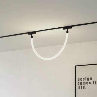 LED lichtslang Lumaro, lengte 100cm, textiel, 48V wit, zwart