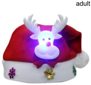 Led Light Up Cap Kerstman Sneeuwpop Elanden Kinderen Hoed Christmas Led Light Up Kerst Hoeden Voor Volwassen En kid F