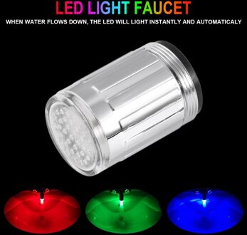 Led Light Water Kraan Tap Glow Douche Keuken Badkamer Rgb/Multi Kleur/Blauw Licht Gewicht