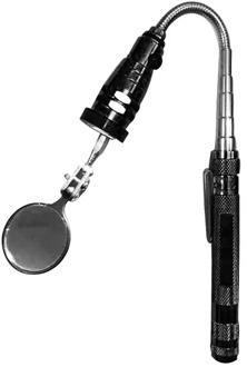 LED Lighting Tool Mechanical Inspection Mirror Circular Magnetic Folding Telescopic Detection Portable