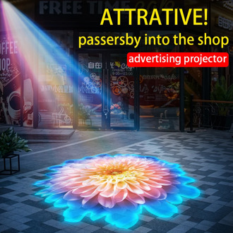 Led Logo Projection Custom Advertising Notice Restaurant Welcome Image Sign caution rotary Led Light Gobo Projector for outdoor