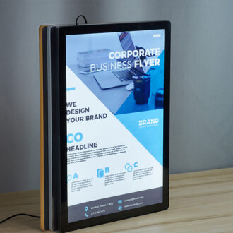 Led Magnetic Light Doos Metalen Display Frame Doos Licht 19w-50X70cm zwart