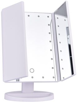 Led Make-Up Spiegel Touch Screen Spiegel Voor Badkamer Slaapkamer Tafel 1X/2X/3X/10X Vergrootglas Make Spiegels verstelbare Helderheid wit