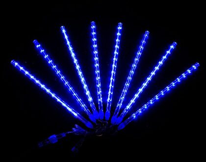 Led Meteorenregen Licht Patch Hoogtepunt Waterdichte String Kerst Decoratie Waterval Licht Regen Druppel Licht Blauw