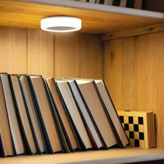 LED meubelverlichting Magnetics, Ø9cm, sensor, 6.500K wit