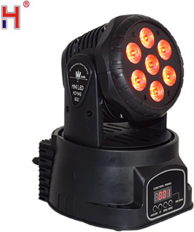 Led Mini Pro 7X12W Rgbw 4In1 Wash Light Moving Head Stage Lighting Dmx512 Party Lights For Dj Night Club