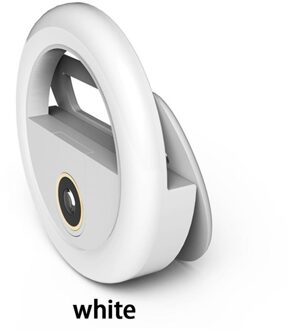 Led Moblie Telefoon Selfie Beauty Ring Licht Groothoek Lens Vullen Lamp Macro Fotografie Camera Shot Oplaadbare Led Selfie Ring wit