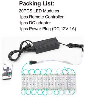 Led Modules Licht Smd 5050 3LED DC12V Waterdichte Advertentie Teken Letters Lamp Storefront Decor Modules Lights Kit Groene Kleur 20stk Kit
