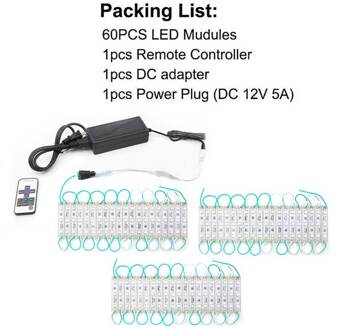 Led Modules Licht Smd 5050 3LED DC12V Waterdichte Advertentie Teken Letters Lamp Storefront Decor Modules Lights Kit Groene Kleur 60stk Kit