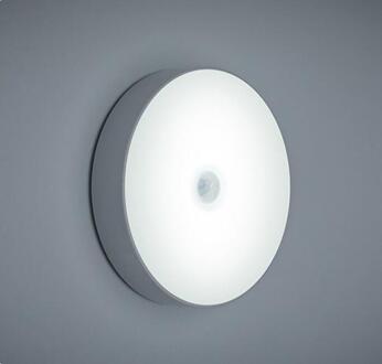 Led Motion Sensor Nachtlampje Usb Oplaadbare Slaapkamer Wandlamp Trappen Intelligente Lichaam Licht Sensor Lamp wit kleur