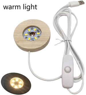 Led Nachtlampje Houten Ronde Base Holder Display Stand Voor Kristallen Glazen Bol Verlichting Verlichting Accessoires Handwerk