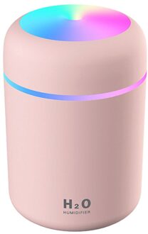 Led Nachtlampje Kleurrijke Verlichting 3 Kleuren Draagbare Elektrische Air Diffuser Air Diffuser Essentiële Olie Thuis Usb Mute Licht Cup roze
