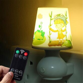 Led Nachtlampje Lamp 0.5W AC110V Wit/Warm Wit Met Afstandsbediening Dimmer Baby Nachtlampje Voor Kinderen Slaapkamer doorgang