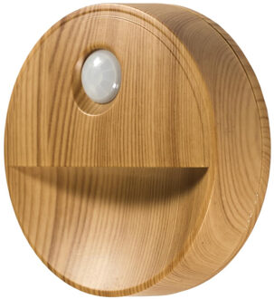 LED nachtlampje met bewegingssensor - set 2x - draadloos - zelfklevend - D8 cm