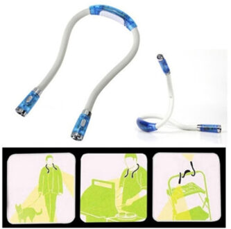 Led Neck Light Draagbare Huglight Handsfree Led Flexibele Licht Over Hals Boek Leeslamp Led Opknoping Nek licht Blauw