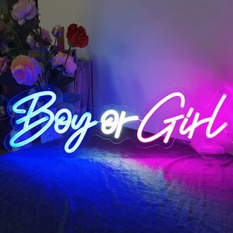 LED Neon Lamp Boy or Girl Multikleur - Print