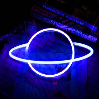 Led Neon Licht Hello Wall Art Teken Slaapkamer Decoratie Regenboog Opknoping Night Lamp Thuis Party Decor Xmas blauw 1