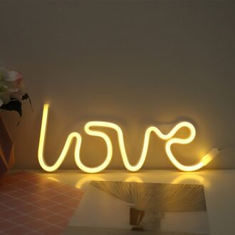 Led Neon Licht Hello Wall Art Teken Slaapkamer Decoratie Regenboog Opknoping Night Lamp Thuis Party Decor Xmas warm wit