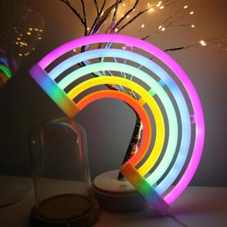 Led Neon Licht Muur Opknoping Kleurrijke Regenboog Neon Teken Voor Kamer Home Party Bruiloft Decoratie Xmas Neon Lamp