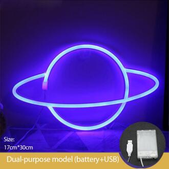 Led Neon Teken Lamp Universe Panel Muur Licht Batterij Aangedreven Opknoping Wandlamp Voor Thuis Party Room Bar Verlichting Decoratie tool 01