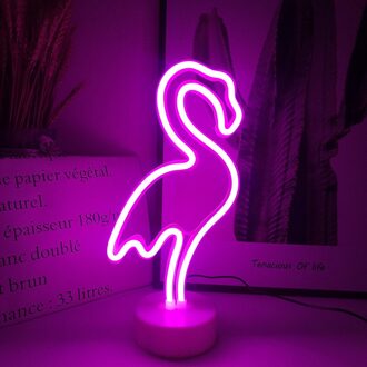 Led Neon Teken Licht Neon Nachtlampje Lamp Tafel Flamingo Kokospalm Ananas Lamp Fotografie Prop Bruiloft Decoratie Z002P
