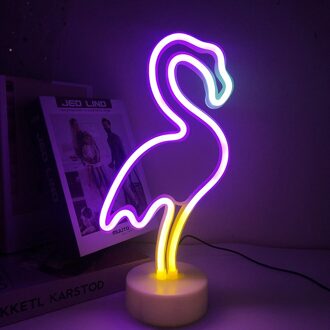 Led Neon Teken Licht Neon Nachtlampje Lamp Tafel Flamingo Kokospalm Ananas Lamp Fotografie Prop Bruiloft Decoratie Z010