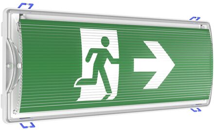 LED Noodverlichting - Brinton - Opbouw/Inbouw Wand - 5W - IP65 - 25 Meter - Inclusief Pictogrammen Helder/Koud wit