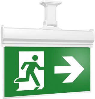 LED Noodverlichting - Brinton - Opbouw Plafond - 2W - 25 Meter - Inclusief Pictogrammen