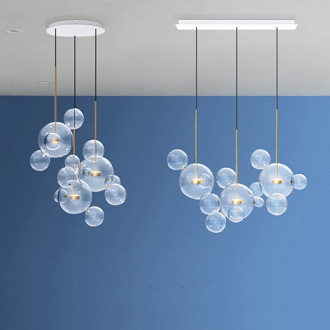 LED Nordic Iron Glass White Clear Blue Designer LED Lamp LED Light.Pendant Lights.Pendant Lamp.Pendant light For Dinning Room