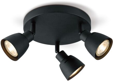 LED Opbouwspot Aka 3 - incl. dimbare LED lamp - zwart