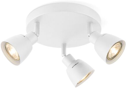 LED opbouwspot aka 3 lichts Ø 19 cm wit