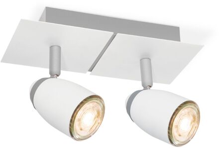 LED Opbouwspot Gina 2 - incl. dimbare LED lamp - wit