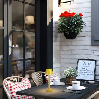 LED oplaadbaar licht Gaja, geel, USB, IP44, RGBW, dimbaar