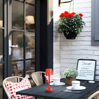 LED oplaadbaar licht Gaja, rood, USB, IP44, RGBW, dimbaar