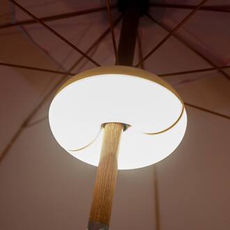 LED oplaadbaar licht Lima, IP54, RGBW, zonneschermen wit