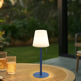 LED oplaadbare lamp Azalea blauw aluminium CCT in hoogte verstelbaar blauw, wit