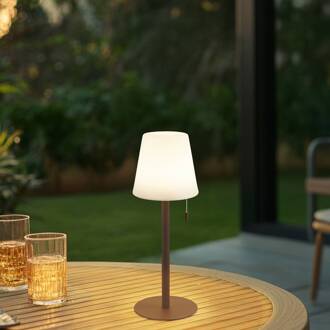 LED oplaadbare lamp Azalea zwart aluminium CCT in hoogte verstelbaar zwart, wit