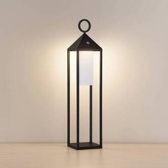 LED oplaadbare lamp Miluma, 64cm, zwart, IP54, aluminium