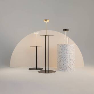 LED oplaadbare tafellamp AI Collaboration, glas, zwart zwart, helder