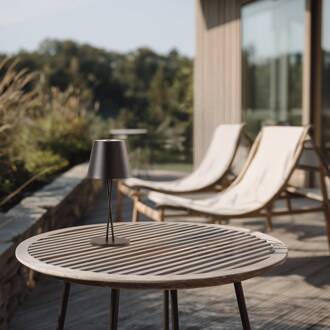 LED oplaadbare tafellamp Janea CROSS, zwart, metaal