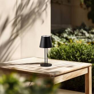 LED oplaadbare tafellamp Janea TWIN, zwart, metaal