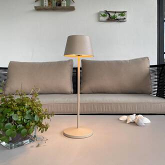 LED oplaadbare terraslamp Modi grijs-beige 36cm CCT