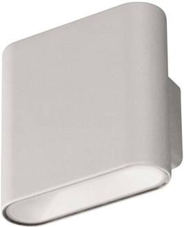 LED oplaadbare wandlamp Magnetics, zilver, omhoog & omlaag, breedte 10 cm