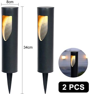 Led Outdoor Solar Gazon Licht Decoratie Tuin Night Lamp Soalr Tuin Pathway Lampen IP65 Waterdichte Tuin Landschap Lichten 2 stk