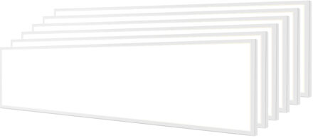 LED Paneel 30x120 6 Pack - Velvalux Lumis - LED Paneel Systeemplafond - Helder/Koud Wit 6000K - 40W - Inbouw - Rechthoek