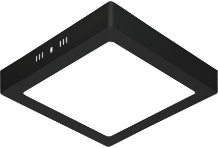 LED Paneel - 30x30 - 28W - Helder/Koud Wit 6400K - Mat Zwart - Opbouw - Vierkant - Aluminium